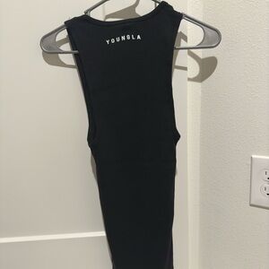 YoungLA Black Fitted Tank Top with Wide Shoulder Straps